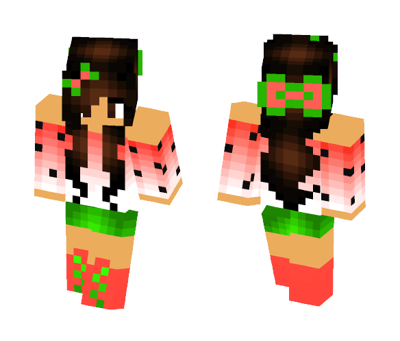 Watermelon Girl - Girl Minecraft Skins - image 1
