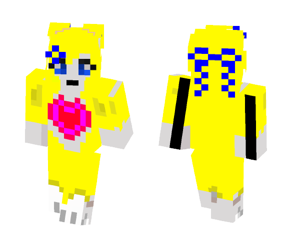 Female Yellow Stampy Cat - Cat Minecraft Skins - image 1