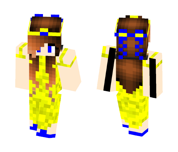 Yellow and Blue Princess - Female Minecraft Skins - image 1