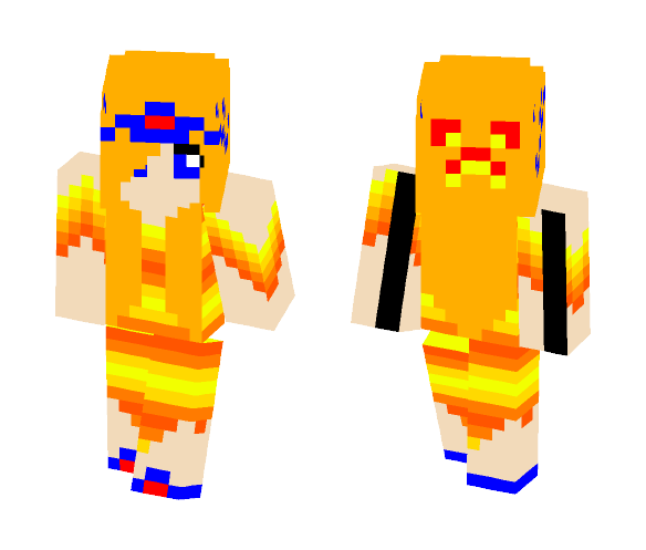 Fire Princess - Female Minecraft Skins - image 1