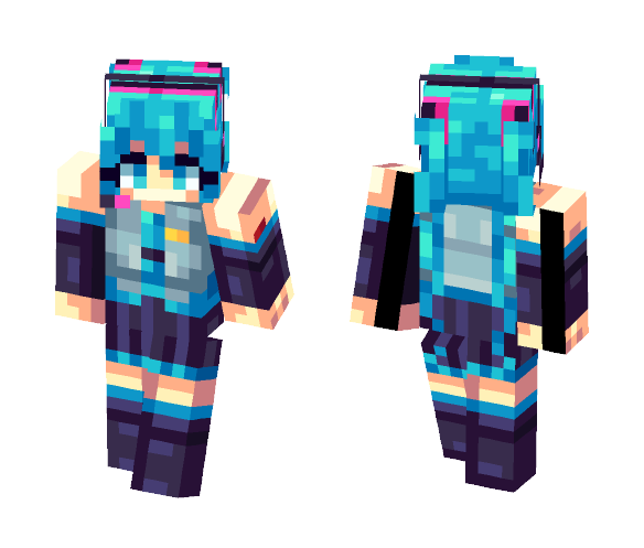 Hatune Miku [REMAKE] - Female Minecraft Skins - image 1