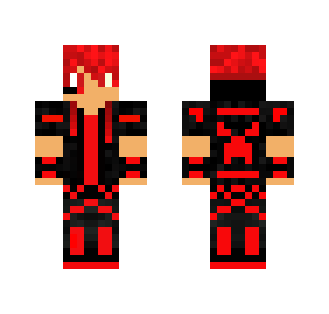 Red Creeper Hoodie - Male Minecraft Skins - image 2