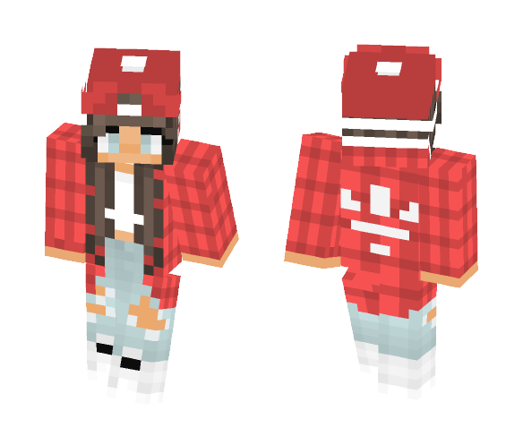 adidas red skin - Female Minecraft Skins - image 1