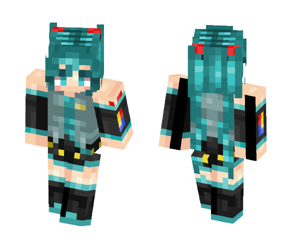 Hatsune Miku (Vocaloid) - Female Minecraft Skins - image 1