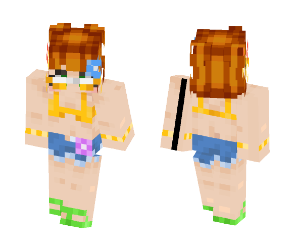Kira's Skin: Bikini Flower Girl - Girl Minecraft Skins - image 1