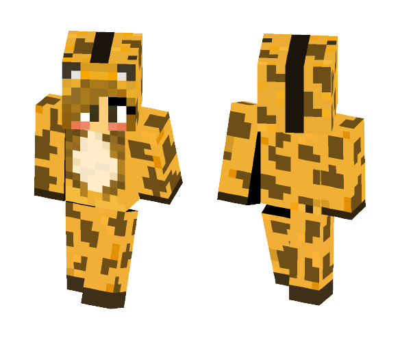 Cute Girl With Giraffe Onsie - Cute Girls Minecraft Skins - image 1