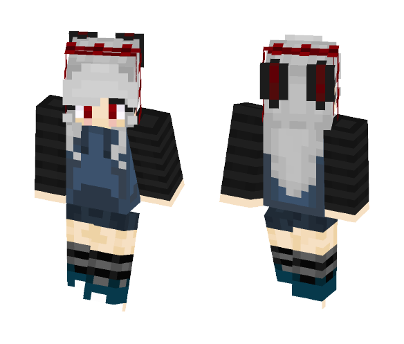 Red eyed girl type s - Girl Minecraft Skins - image 1