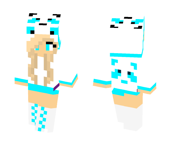 Panda Girl (Mint,White) - Girl Minecraft Skins - image 1