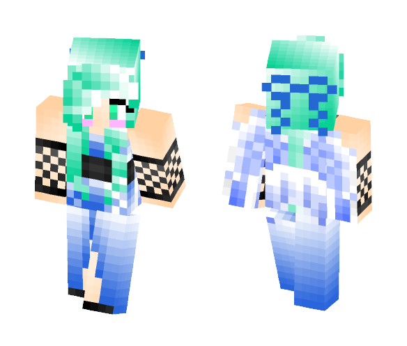 Cute Angel Long Blue Dress - Female Minecraft Skins - image 1