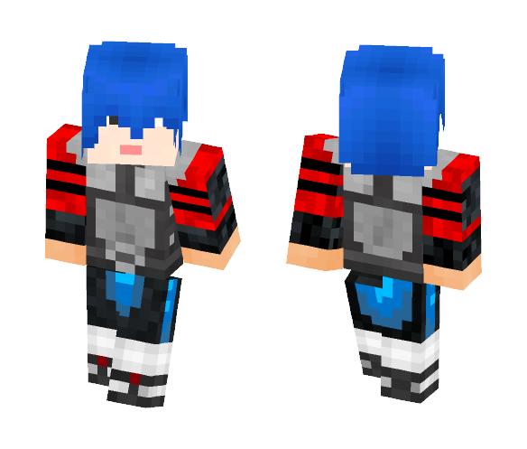 Blue Hair Man - Male Minecraft Skins - image 1
