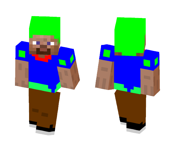 Green Hair Man - Male Minecraft Skins - image 1
