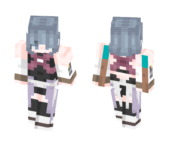 Aqua [Request from kikuMewMew] - Female Minecraft Skins - image 1