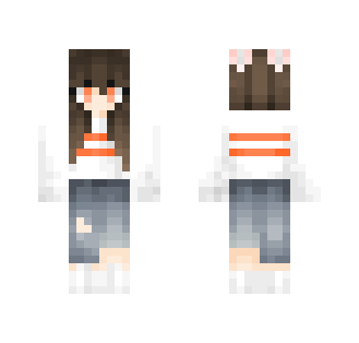 Peach Bunny - Female Minecraft Skins - image 2