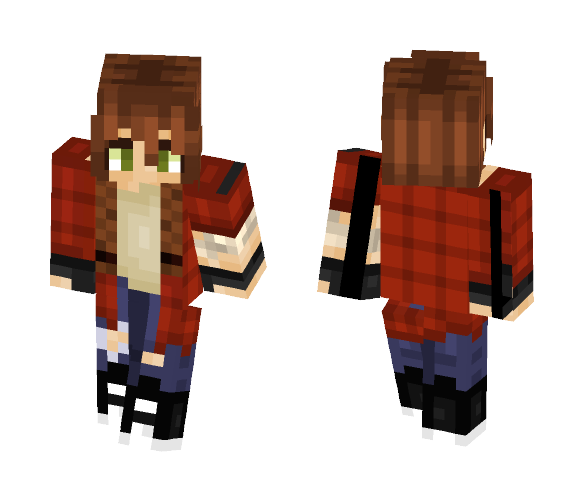 Redheaded Girl With Flannel - Girl Minecraft Skins - image 1