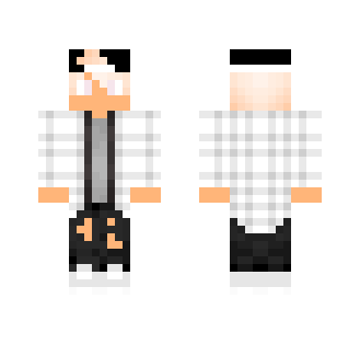 Boy With White Flannel - Boy Minecraft Skins - image 2