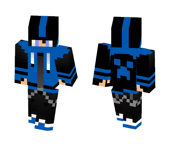 Blue gamer dude - Male Minecraft Skins - image 1