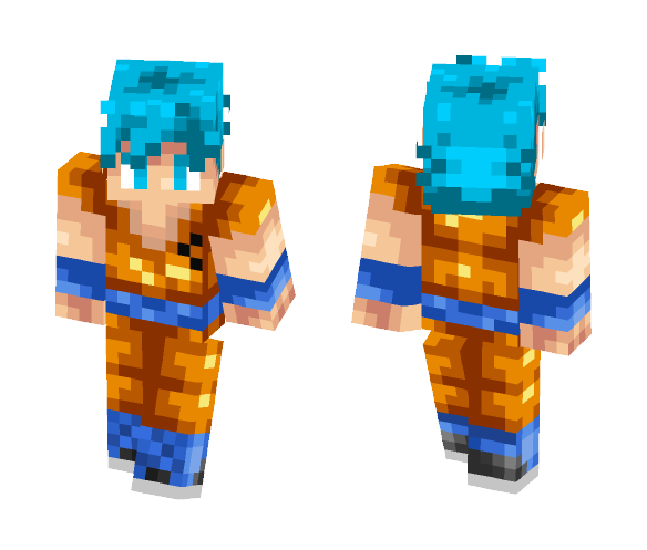 Goku (SSGSS) - Male Minecraft Skins - image 1