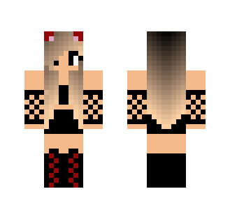red cat girl with crop top - Cat Minecraft Skins - image 2