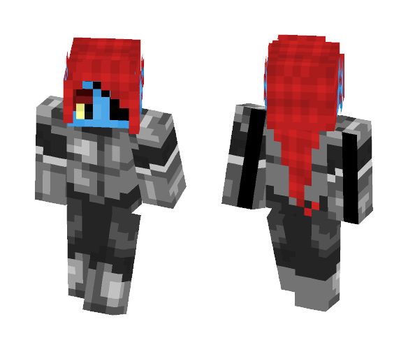 Undyne With Armor (Undertale) - Female Minecraft Skins - image 1