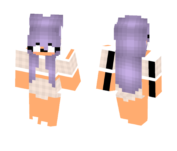 Cute Girl with Purple Hair - Color Haired Girls Minecraft Skins - image 1