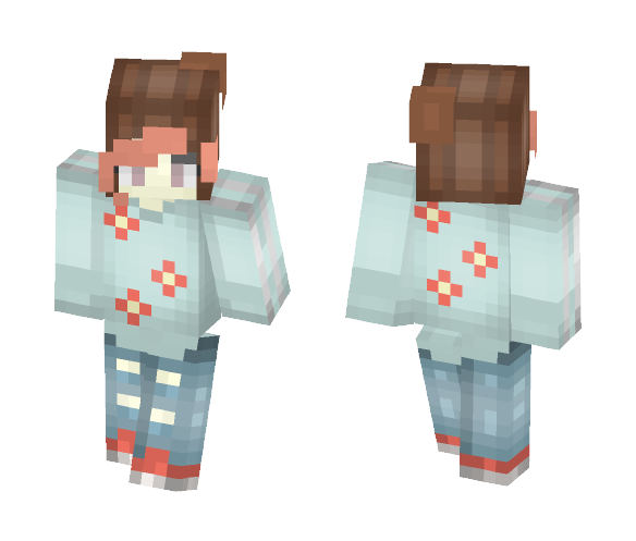 Flowery sweater - Female Minecraft Skins - image 1