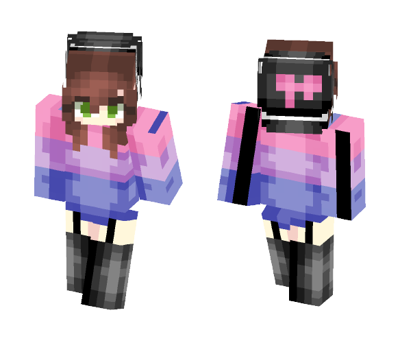 Bisexual Pride - Female Minecraft Skins - image 1
