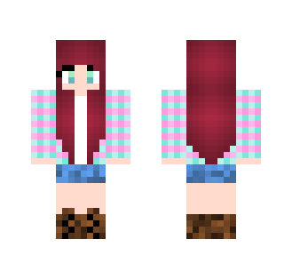 Country Girl w/ Red hair - Color Haired Girls Minecraft Skins - image 2