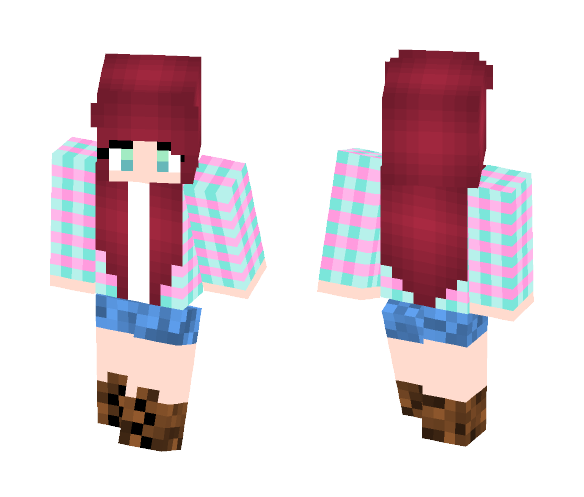Country Girl w/ Red hair - Color Haired Girls Minecraft Skins - image 1