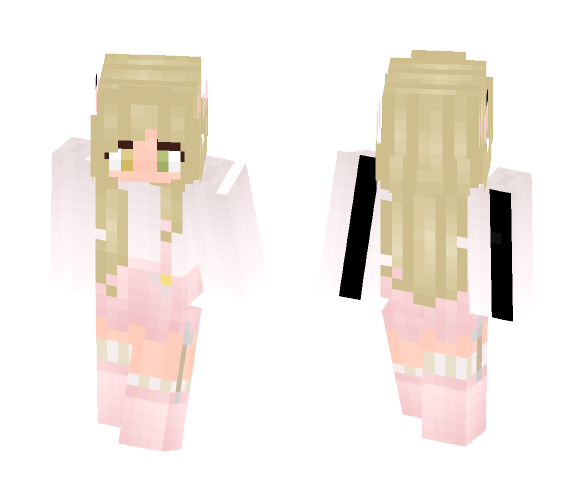 blonde with pink overalls! - Female Minecraft Skins - image 1