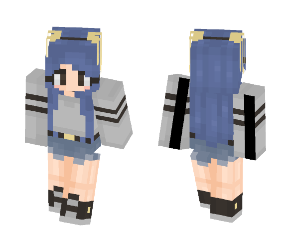 Blue and Yellow Bunny Girl - Girl Minecraft Skins - image 1