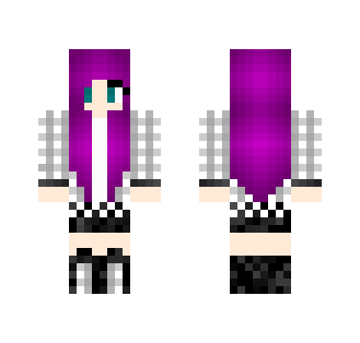 Purple Hair Girl - Color Haired Girls Minecraft Skins - image 2