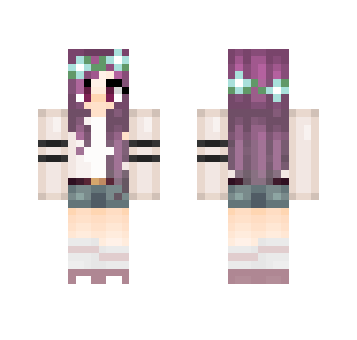~The_Victorious13~ Purple hair girl - Color Haired Girls Minecraft Skins - image 2