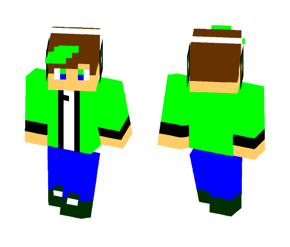 Green Hoodies - Male Minecraft Skins - image 1