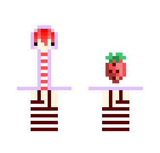 Strawberry Chibi (Female) - Female Minecraft Skins - image 2