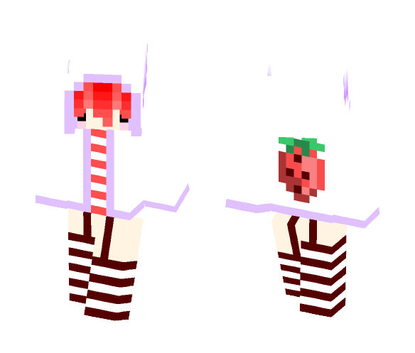 Strawberry Chibi (Female) - Female Minecraft Skins - image 1