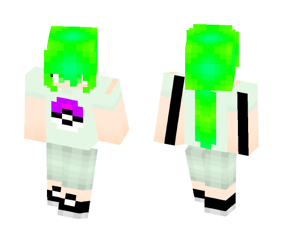 Shiny Mewtwo Trainer (Girl) - Female Minecraft Skins - image 1