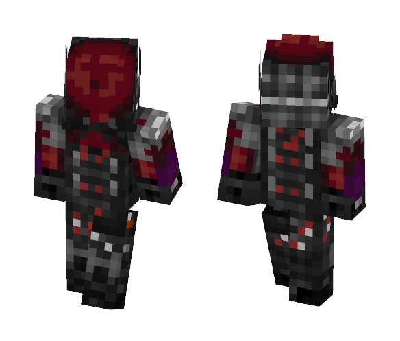 Arkham Knight with red paint - Male Minecraft Skins - image 1