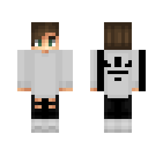 Boy With White Adidas Sweater - Boy Minecraft Skins - image 2