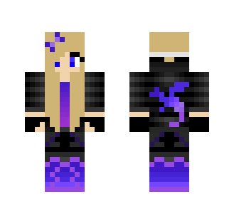 Galaxy Dragon Girl (With Bow) - Girl Minecraft Skins - image 2