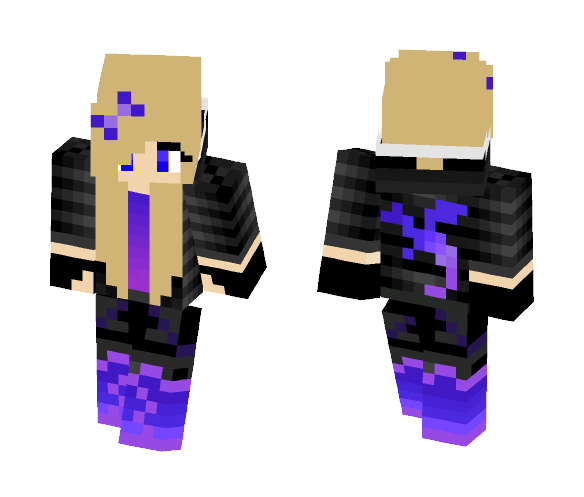 Galaxy Dragon Girl (With Bow) - Girl Minecraft Skins - image 1