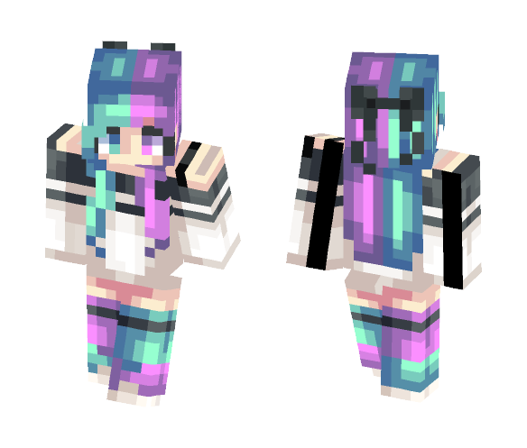 Two sides hair - Female Minecraft Skins - image 1