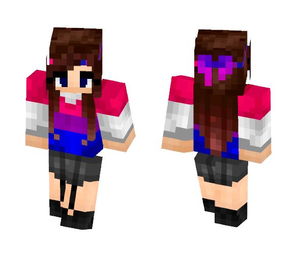 Bisexual Pride Girl ~ PRIDE MONTH! - Girl Minecraft Skins - image 1