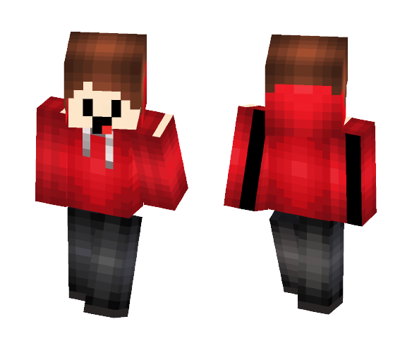 Red Hoodie Derp - Male Minecraft Skins - image 1