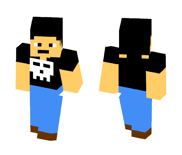 Boy in a Skull Shirt - Boy Minecraft Skins - image 1