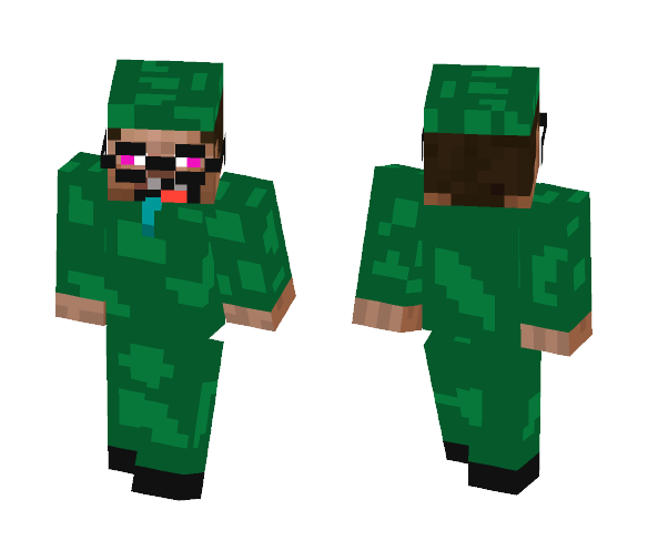 Drooling Military Man - Male Minecraft Skins - image 1