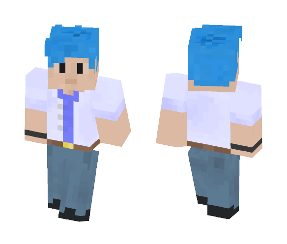 Cool Blue Haired Teen - Male Minecraft Skins - image 1