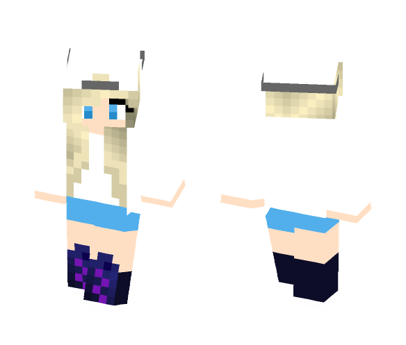 White hat girl - Girl Minecraft Skins - image 1