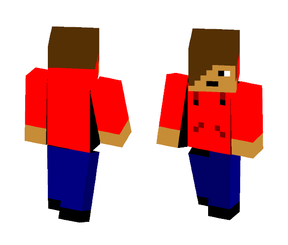 Guy with Red Hoodie - Male Minecraft Skins - image 1