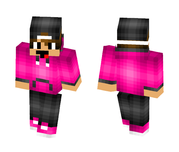 Pink Hoodie Guy Derp - Male Minecraft Skins - image 1