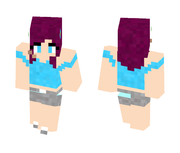 Purple/Red Hair - Female Minecraft Skins - image 1